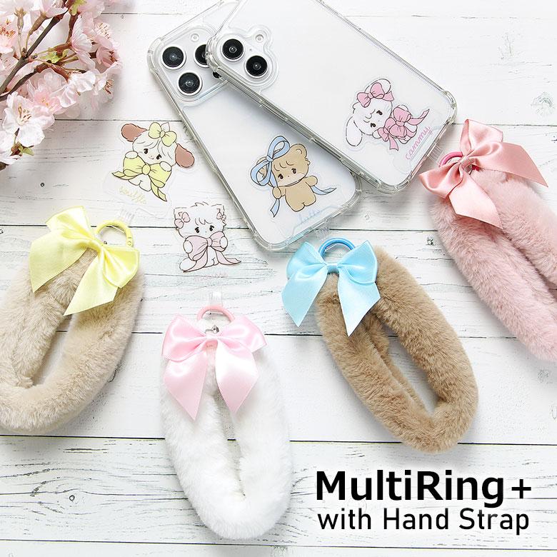 Lil ala mode マルチリングプラス ファーハンドストラップ ふわふわ スマホストラップ lam-08 | 