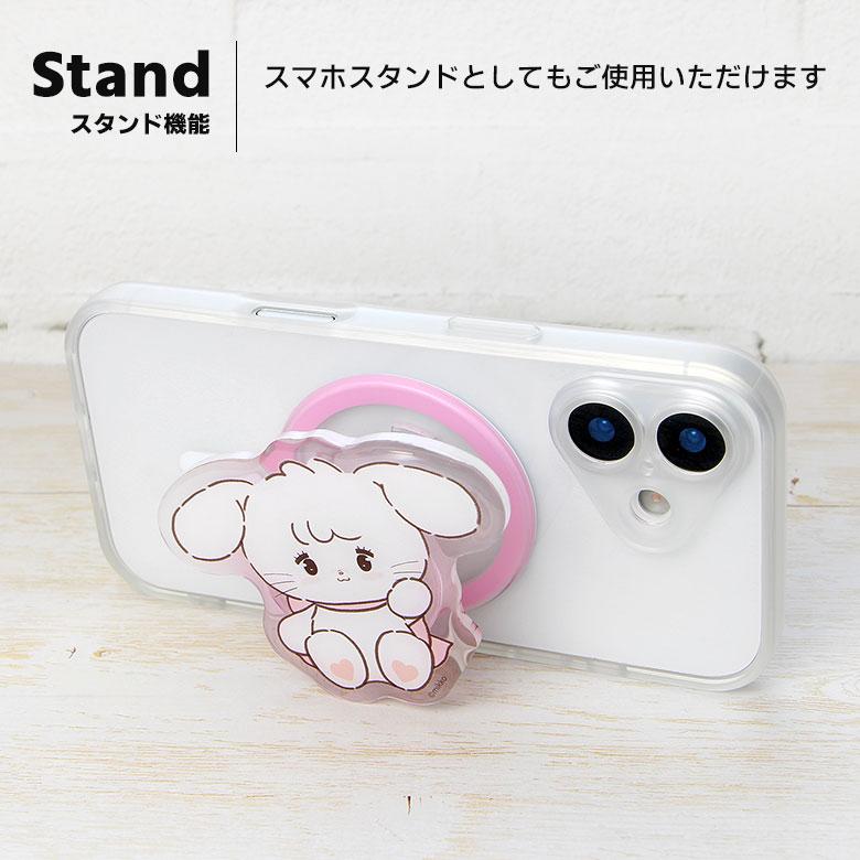 Lil ala mode リルアラモード MagSafe対応 ダイカット クリア POCOPOCO ムース ラテ キャミー スフレ スマホグリップ スタンド lam-09 |  | 05
