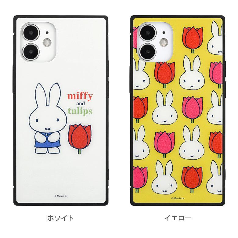 iPhone12 mini ケース ガラス スクエア ミッフィー iPhone 12mini アイフォン12 mini ケース チューリップ mf-143 |  | 04