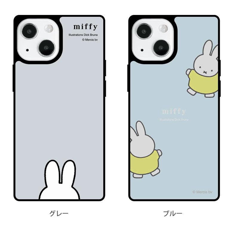 iPhone13 mini ケース ミッフィー ガラス スクエア iPhone 12mini