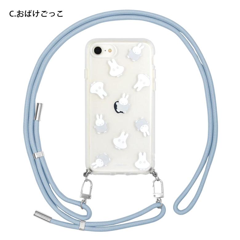 iPhone SE ケース 第3世代 第2世代 ミッフィー IIIIfit Loop ストラップ紐付き アイフォンSE3　mf-463 |  | 08