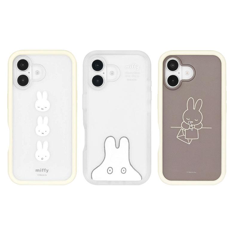 iPhone16 ケース クリア ミッフィー プランプフレームケース