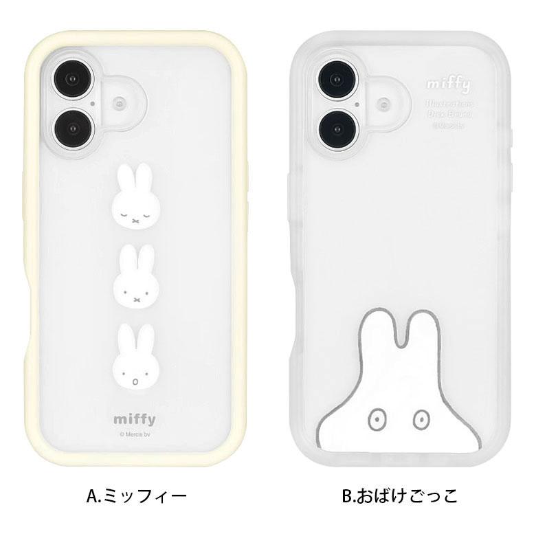 iPhone16 ケース クリア ミッフィー プランプフレームケース