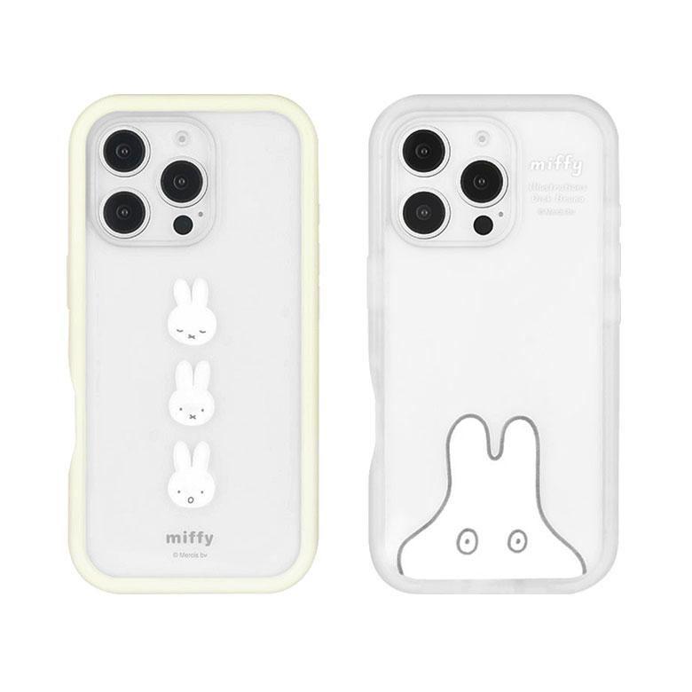 iPhone16Pro ケース ミッフィー スマホケース プランプフレーム ハイブリッド クリア キャラクター グッズ かわいい |  | 01