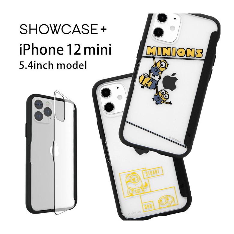 iPhone12 mini ケース ミニオンズ SHOWCASE+ 写真やメモが挟める クリア iPhone12 mini アイフォン12 ミニ mini-222 | 