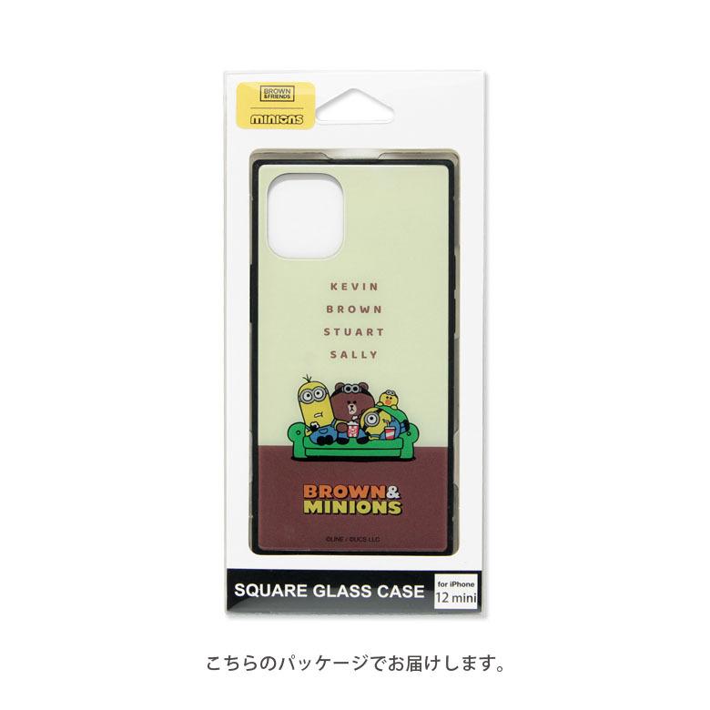 iPhone12 mini ガラス スクエア BROWN＆MINIONS iPhone12mini アイフォン12 mini mini-277 |  | 05