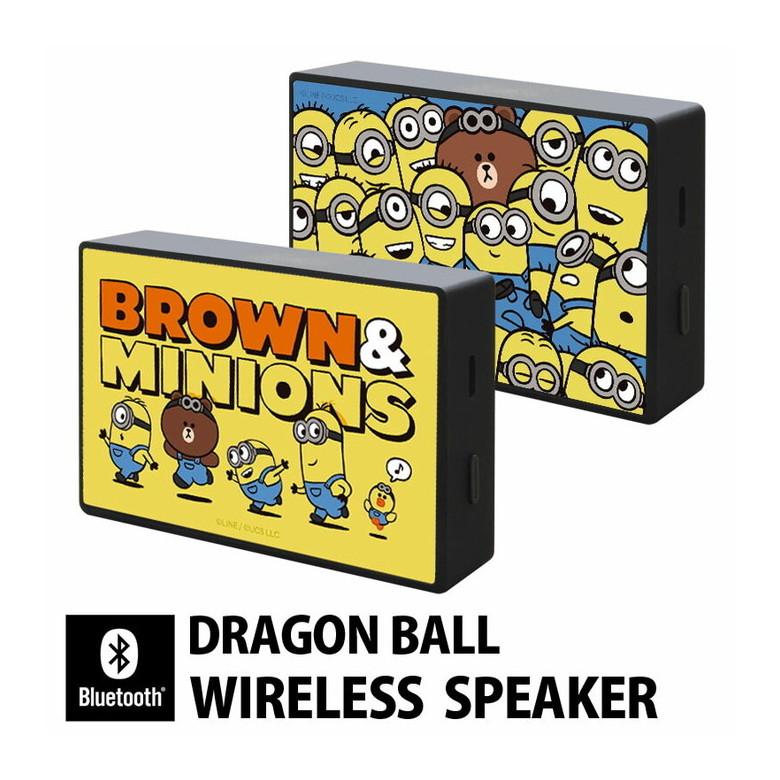 ワイヤレススピーカー Bluetooth BROWN＆MINIONS コンパクトサイズ スピーカー 無線 ガラスプレート mini-282 | 