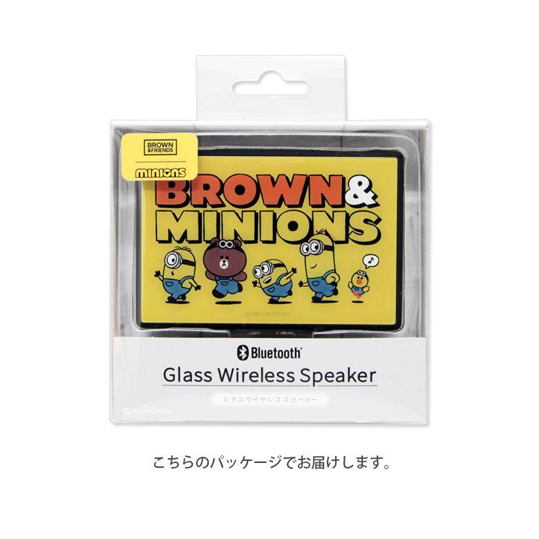 ワイヤレススピーカー Bluetooth BROWN＆MINIONS コンパクトサイズ スピーカー 無線 ガラスプレート mini-282 |  | 04