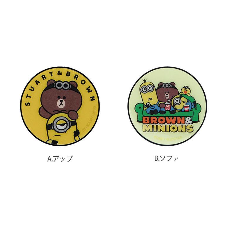 POCOPOCO スマホグリップ BROWN＆MINIONS スマートフォン グリップ 保持グリップ minions mini-283 |  | 02