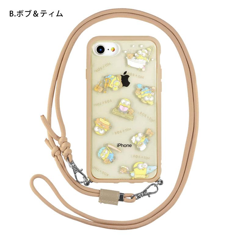 iPhone SE ケース 第3世代 第2世代 怪盗グルー ミニオンズ シリーズ IIIIfit Loop ストラップ紐付き携帯ケース ショルダー iPhone8 mini-401 |  | 08