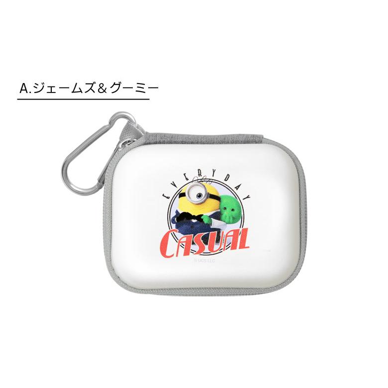 ガジェットポーチ 小型 ミニオンズ＆モンスターズ ハードケース カラビナ付き イヤホン ケーブル収納 mini-562a |  | 06