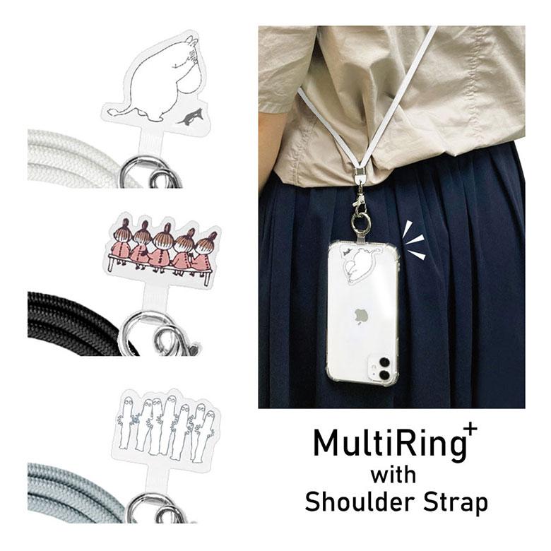 スマホ スマホショルダーストラップ ムーミン マルチリングプラス ストラップセット 紐 肩掛け 斜めがけ iphone android mmn-131 | 