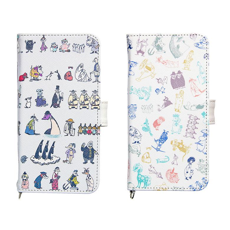 多機種対応 手帳型 ケース M+サイズ ムーミン MOOMIN ALL STARS