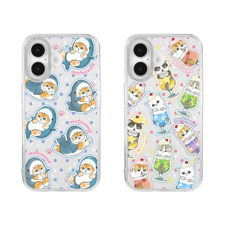 小物 mofu iPhone16 ケース モフサンド mofusand Camera Flameクリアケース