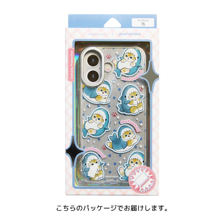 iPhone16 ケース モフサンド mofusand Camera Flameクリアケース