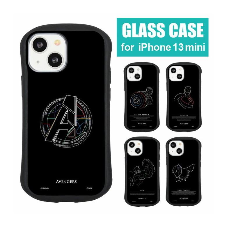iPhone 13 mini ケース マーベル MARVEL ガラス 携帯ケース