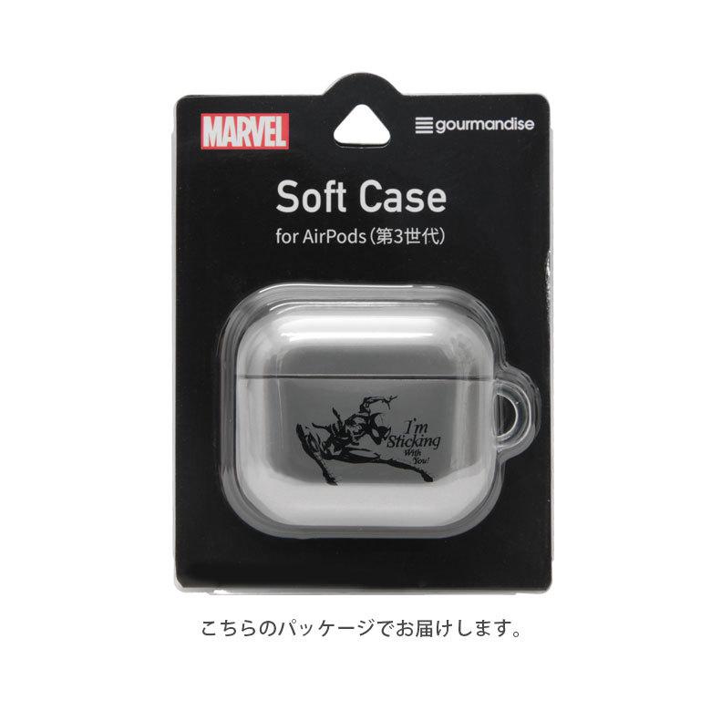 AirPods 第3世代 ケース マーベル MARVEL ソフト クリア AirPods3 透明