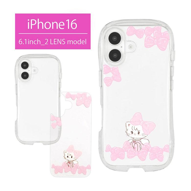 iPhone16 ケース mikko illustrations クリスタルクリア インナーシート ソフト アイフォン16ケース アイホン16ケース カバー 耐衝撃  かわいい 透明 クリア | 