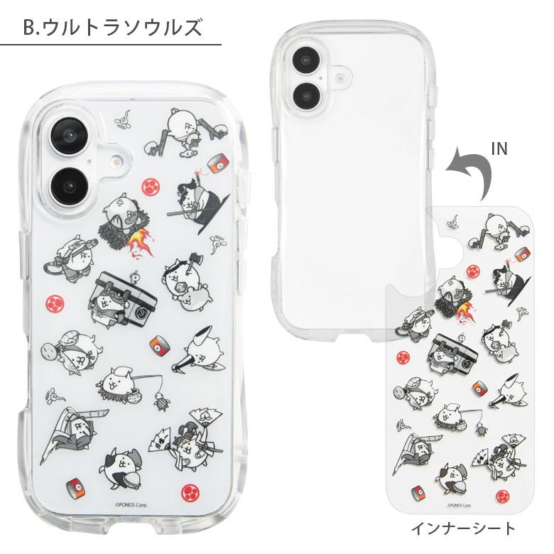 iPhone16 ケース にゃんこ大戦争 クリスタルクリアケース ソフトカバー  iPhone 16 アイホン16ケース アイフォン16ケース pnd-01 |  | 07