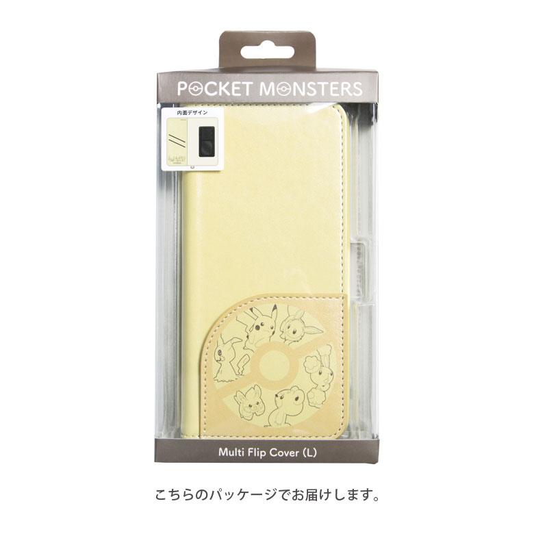 多機種対応スマホケース 手帳型 Lサイズ ポケットモンスター スマートフォンカバー ポケット付き poke-920 |  | 08