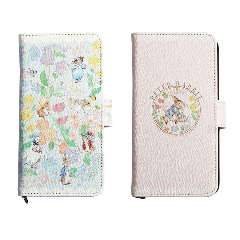 多機種対応スマホケース 手帳型 M+サイズ ピーターラビット