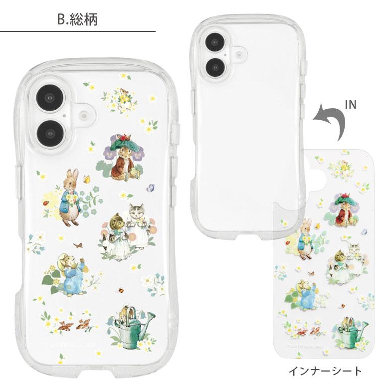iPhone16 ケース ピーターラビット クリスタルクリア 総柄 ソフト iPhone16ケース アイフォン アイホン16 カバー 耐衝撃 かわいい 透明 クリア  持ちやすい |  | 07