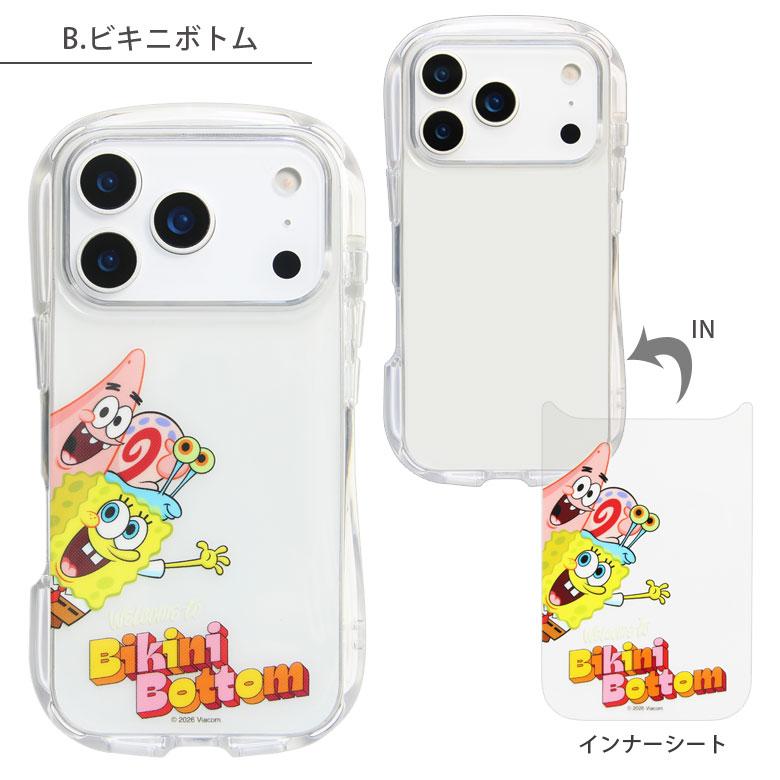 スポンジ・ボブ iPhone17Pro ケース クリスタルクリアケース ソフト
