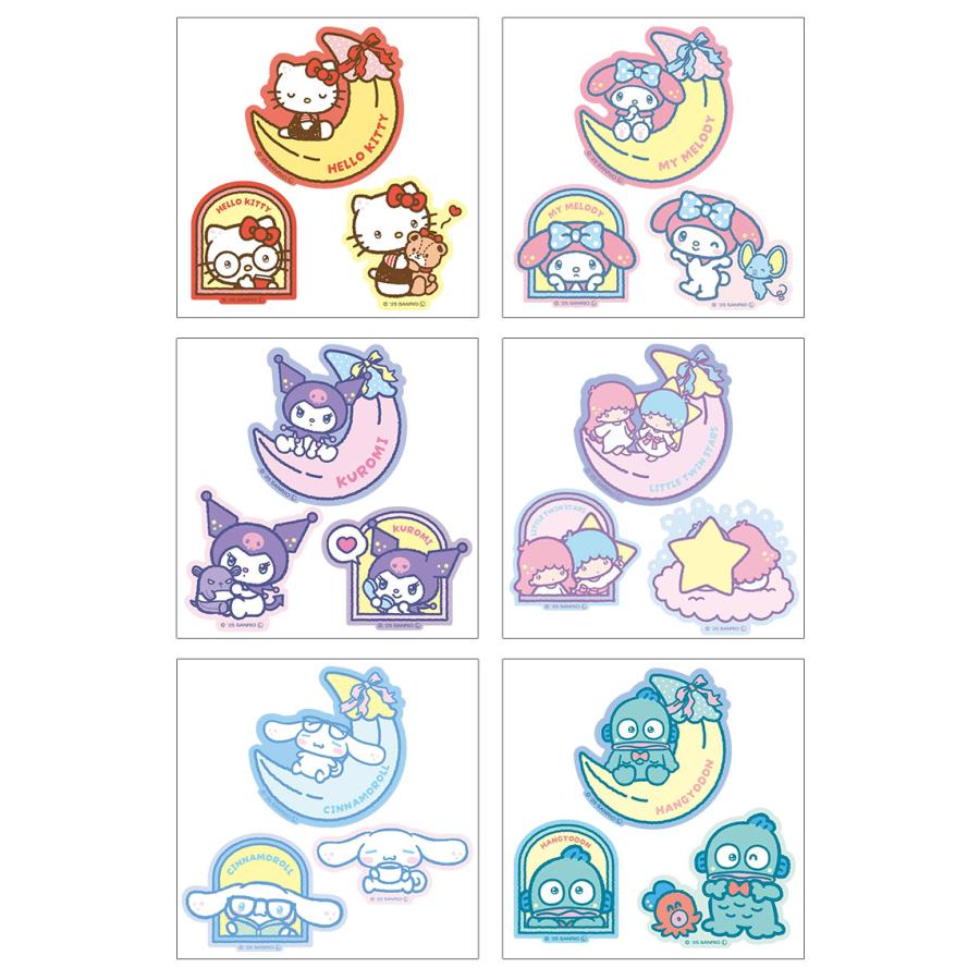 モバイルステッカー ステッカー セット 3枚入り サンリオ 蓄光 シール