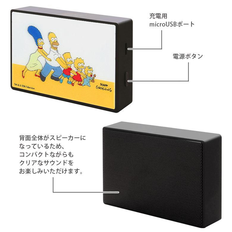 ワイヤレススピーカー Bluetooth ザ・シンプソンズ コンパクト スピーカー 無線 ガラスプレート スヌーピー　sim-10a |  | 02
