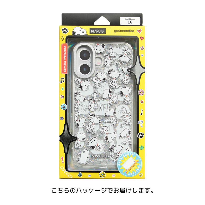 iPhone16 ケース スヌーピー ピーナッツ Camera Frameクリアケース