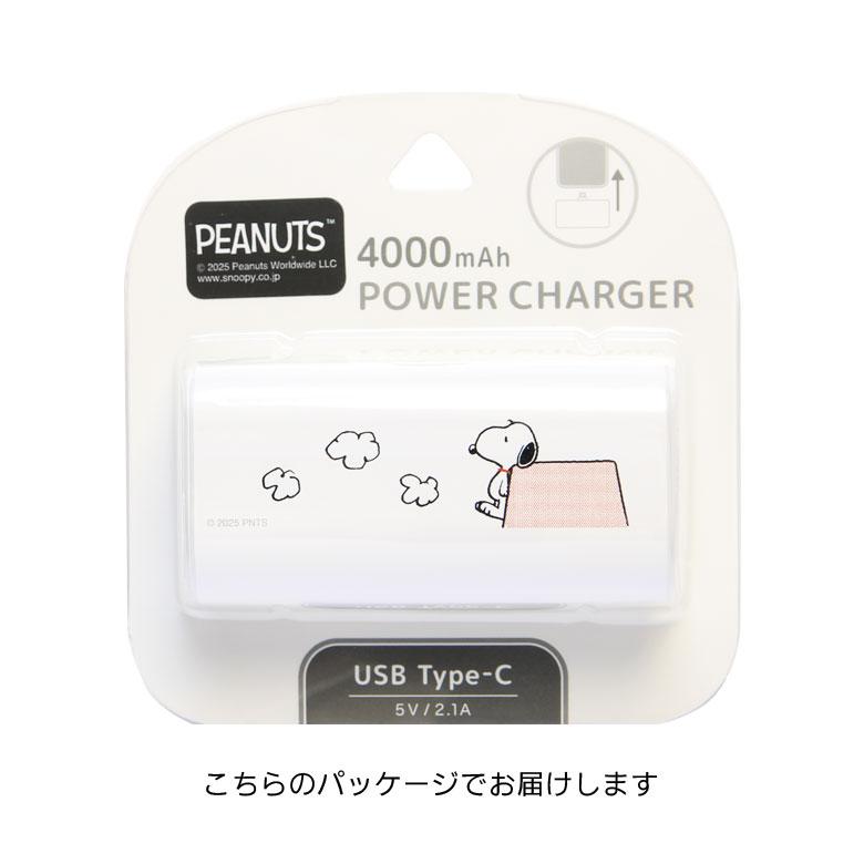 モバイルバッテリー 軽量 ピーナッツ 4000mAh USB Type-C 充電器 5V 2.1A 直挿し 小型 sngg-166 |  | 05