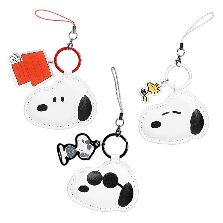 スヌーピー ピーナッツ レザーストラップ 携帯ストラップ キーホルダー