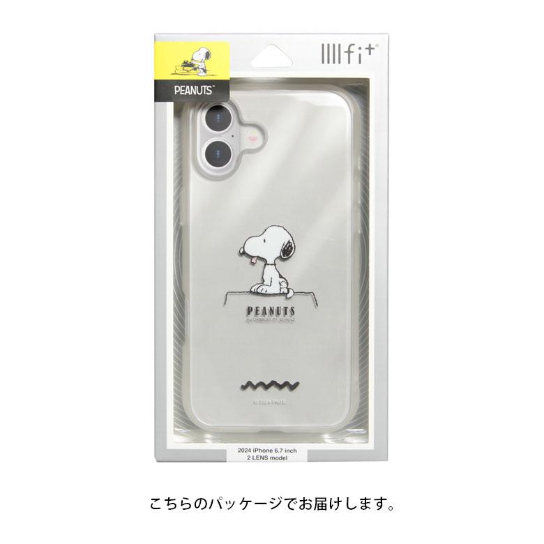 iPhone16Plus ケース クリア スヌーピーピーナッツ IIIIfit Clear 透明