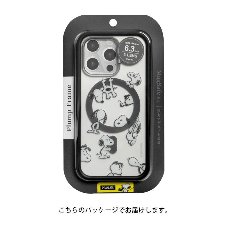 iPhone16 Pro ケース クリア スヌーピー ピーナッツ MagSafe対応