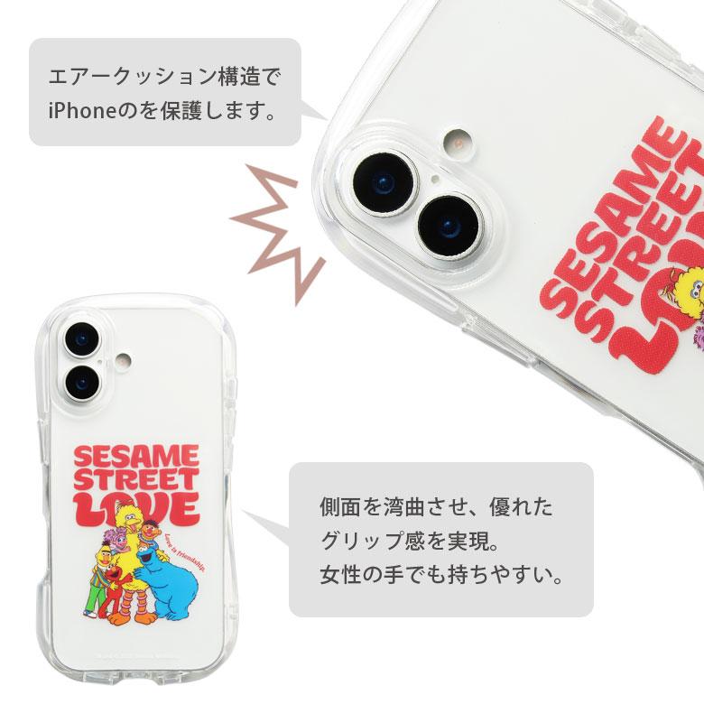 セサミストリート iPhone17 クリアケース 透明 TPU ソフトカバー