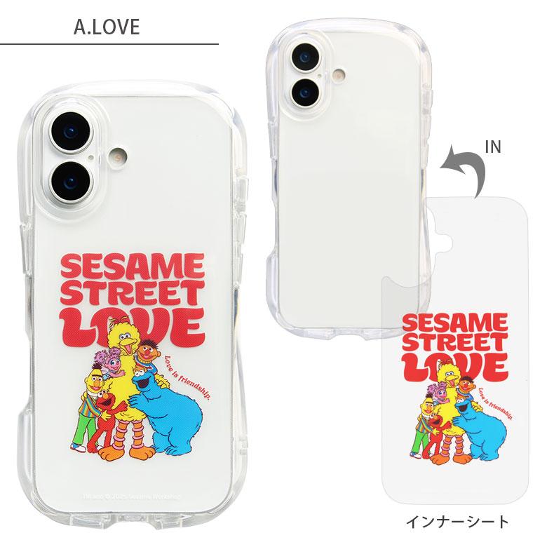 セサミストリート iPhone17 クリアケース 透明 TPU ソフトカバー