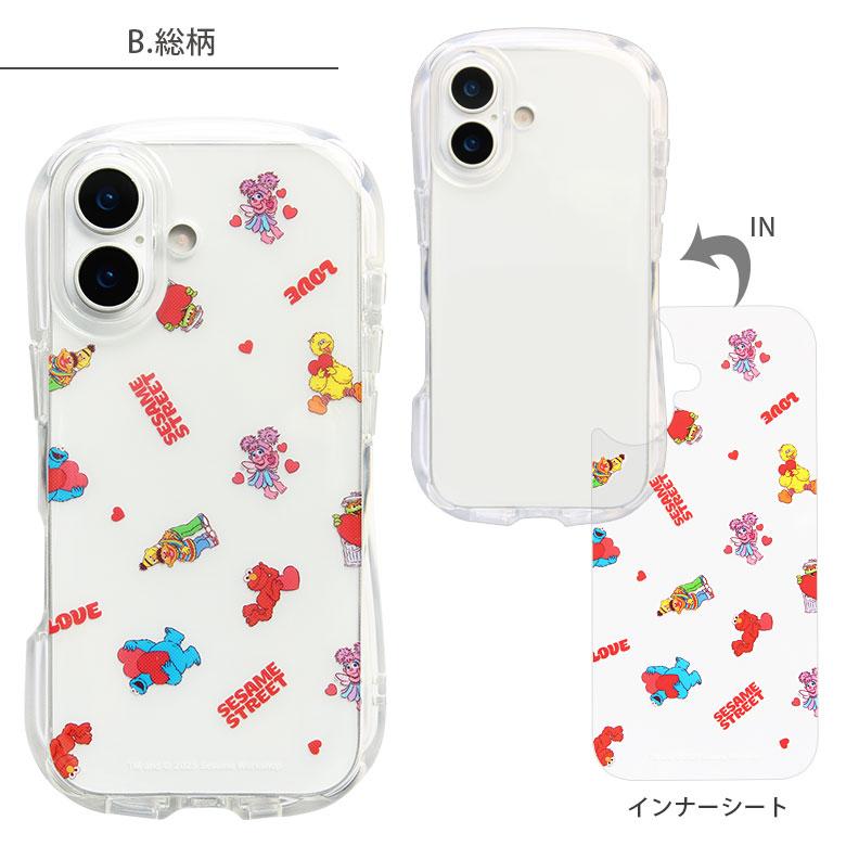 セサミストリート iPhone17 クリアケース 透明 TPU ソフトカバー