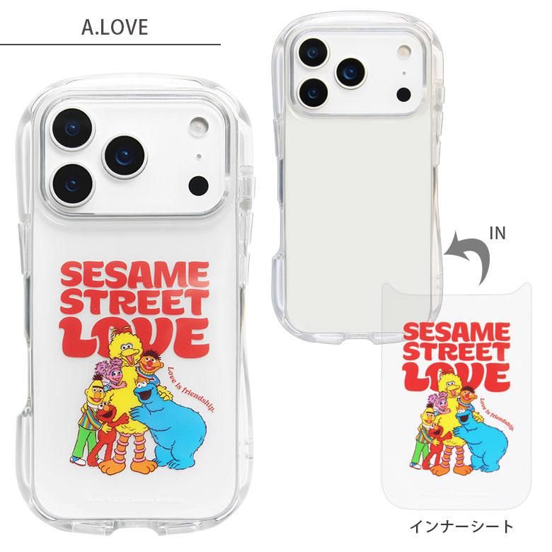 セサミストリート iPhone17 Pro クリアケース 透明 TPU ソフトカバー