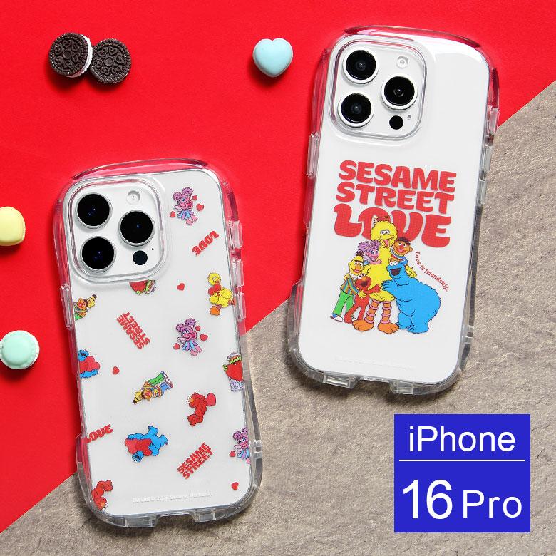 iPhone16 Pro ケース セサミストリート クリスタルクリアケース ソフト