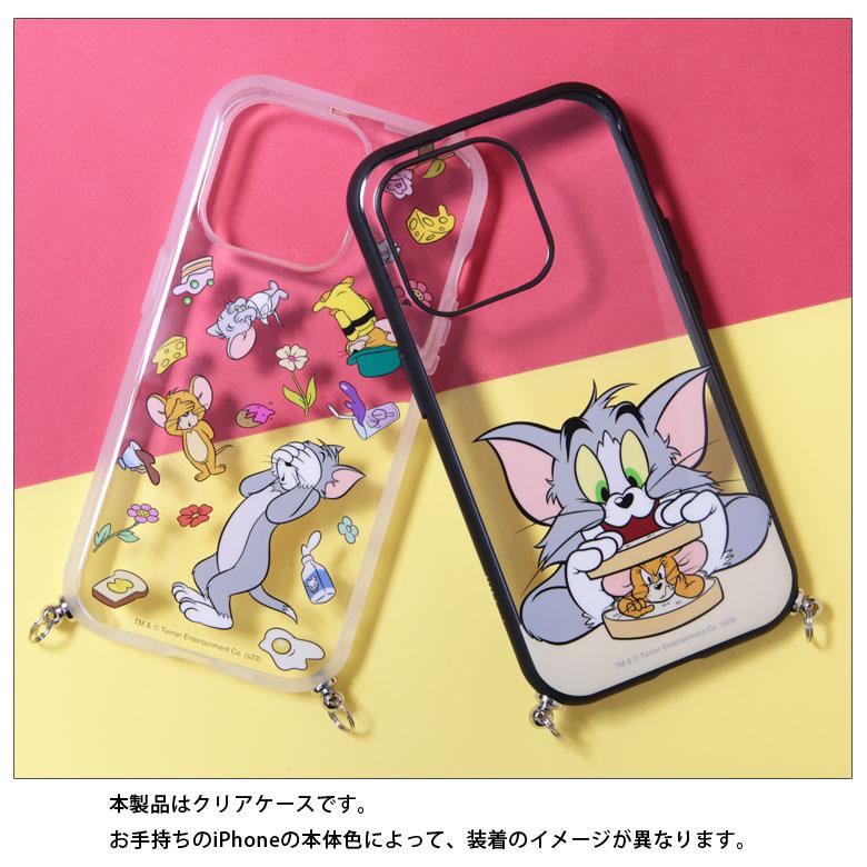 iPhone15 Pro ケース トムとジェリー IIIIfit Loopストラップ 紐付き