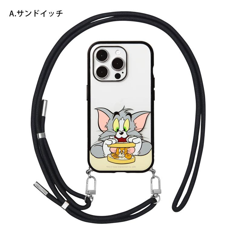 casetife iphone15pro トムとジェリー ストラップ付き iPhone15 Pro ケース トムとジェリー IIIIfit Loopストラップ 紐付き