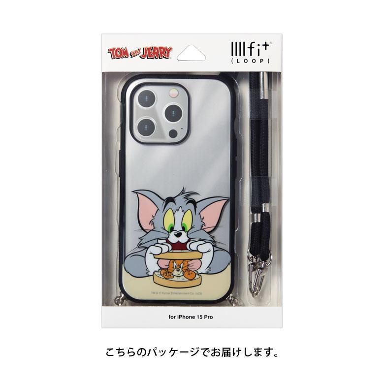 iPhone15 Pro ケース トムとジェリー IIIIfit Loopストラップ 紐付き