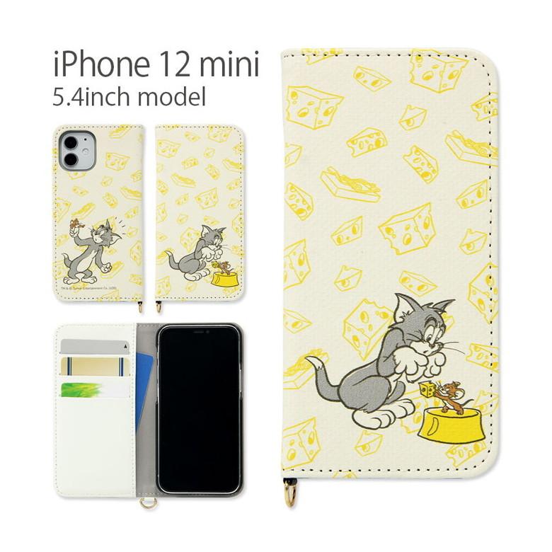 iPhone12 mini ケース トムアンドジェリー 手帳型 手帳 アイフォン12 ミニ iPhone12 miniケース カバー トムとジェリー tmj-89a | 