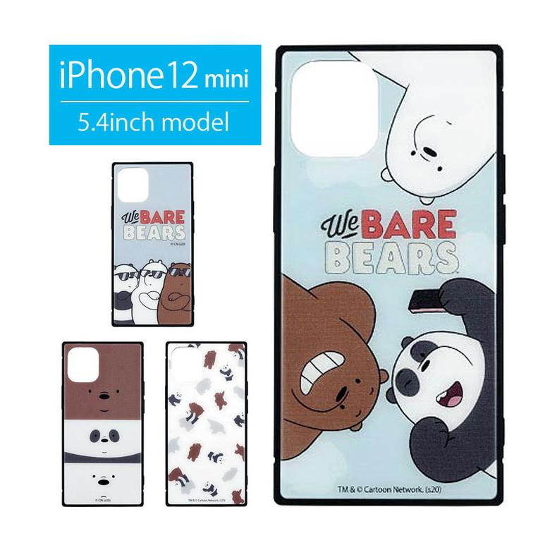 iPhone12 mini ケース ガラス スクエア ぼくらベアベアーズ iPhone 12mini アイフォン12 mini ケース We BARE BEARS wbb-01 | 