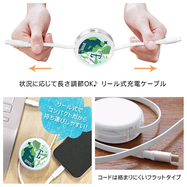 WICKED Type-C to Type-C 充電ケーブル リール式 同期 充電コード PD60W 対応 USB2.0　keb-13 |  | 02