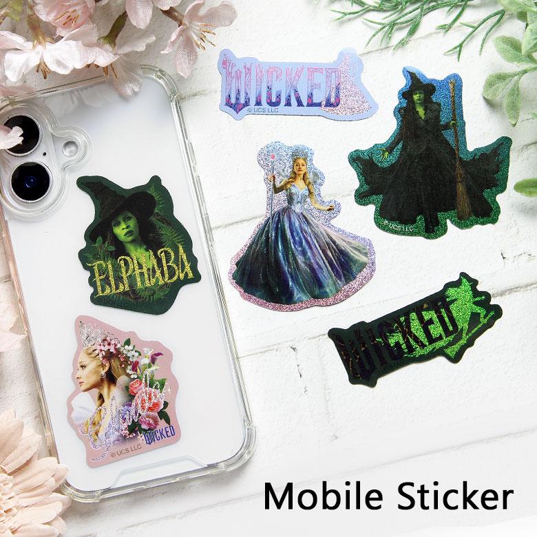 WICKED キャラクター シール ステッカー 3枚入 ウィキッド デコ