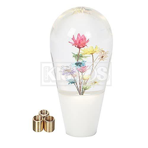 楽天ランキング1位 クリスタル シフトノブ 水中花 昭和 レトロ 和 汎用 ギアシフター アダプター トラック 軽トラ Columbiatools Com