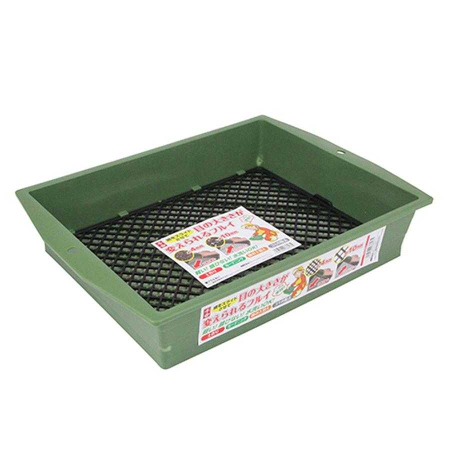 千吉 プラふるい 4mm/10mm 樹脂製 プラスチック 土 砂 園芸 ガーデニング ガーデン 農業 用 農具 網 フィルター メッシュ ざる の商品画像