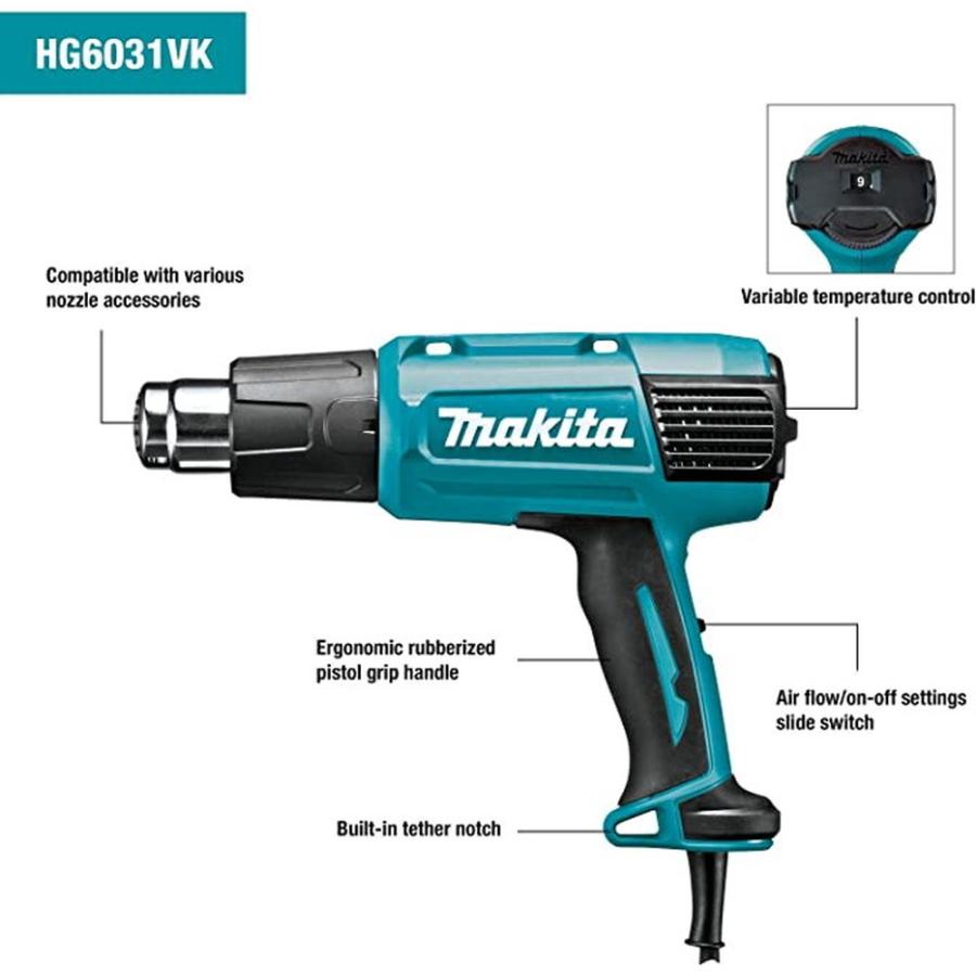 マキタ Makita HG6031VK ヒートガン AC100V用 熱風温度50-550度 マキタ Makita HG6031VK ヒートガン AC100V用 熱風温度50-550度