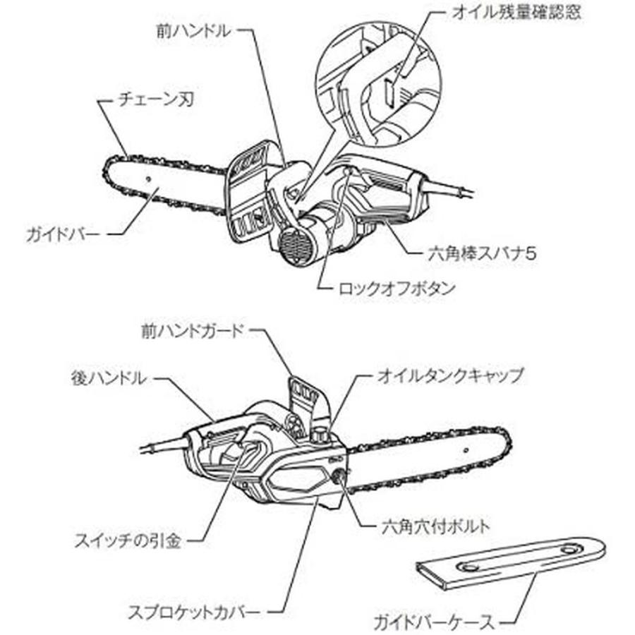 マキタ Makita M502 電気チェンソー 緑 電源コード式100V ガイド マキタ Makita M502 電気チェンソー 緑 電源コード式100V ガイド